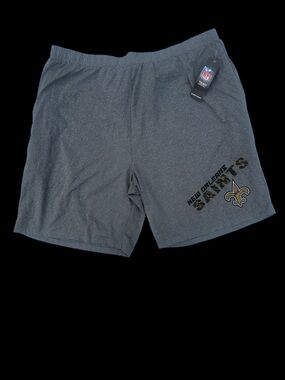 NFL Team Apparel New Orleans Saints Men's Gray Athletic Shorts Size XXL